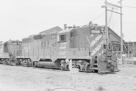 Burlington Northern diesel locomotive 1746 at Auburn, Washington in 1976.