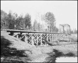 Northern Pacific trestle near Ellensburg, Washington Territory, 1887.