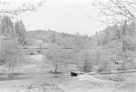 Burlington Northern diesel locomotive 9714 at East Auburn, Washington in 1971.