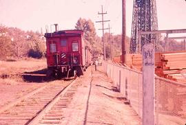 Pacific Coast Railroad freight train at Renton, Washington, circa 1954.