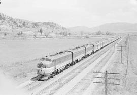 Northern Pacific Vista-Dome North Coast Limited near Bozeman, Montana, in 1955.