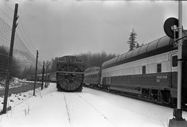 Northern Pacific rotary snow plow number 42 at Eagle Gorge, Washington in 1972.