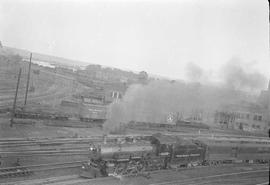 Northern Pacific steam locomotive number 2223 at St. Paul, Minnesota, circa 1935.