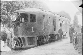 Oregon Railroad and Navigation (Union Pacific Railroad) motor car number 1 at Dayton, Washington,...