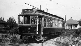 Portland Railway Light and Power Company streetcar 1062 at Portland, Oregon, circa 1925.