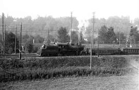 Pacific Coast Railroad steam locomotive number 16 at Black River Junction, Washington, circa 1942.