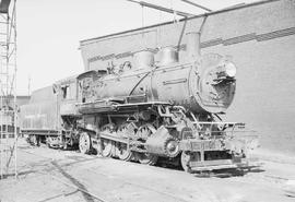 Northern Pacific steam locomotive 2425 at Tacoma, Washington, in 1954.