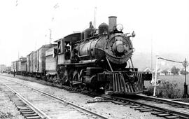 Pacific Coast Railroad steam locomotive number 15 at Renton, Washington, circa 1940.