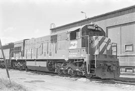 Burlington Northern diesel locomotive 5326 at Auburn, Washington in 1972.