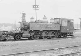 Port of Olympia Steam Locomotive Number 2 at Olympia, Washington in February, 1964.