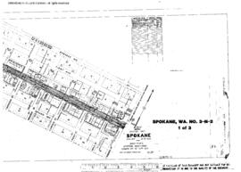 Plat Map of Northern Pacific Facilities at Spokane, Washington, 1953