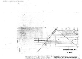 Plat Map of Great Northern Facilities at Comanche, Montana, 1964