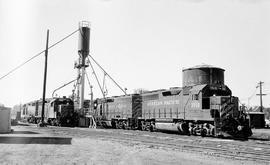 Western Pacific Railroad diesel locomotive 3518 at Oroville, California on June 22, 1974.