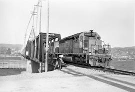 Canadian National Railway Company diesel locomotive 5004 at Mission Bridge, British Columbia on F...