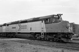 Amtrak diesel locomotive 567 at Tacoma, Washington on September 10, 1974.