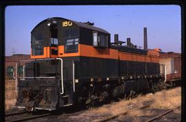 Great Northern Diesel Locomotive 180 at Brooklyn, Illinois, 1969