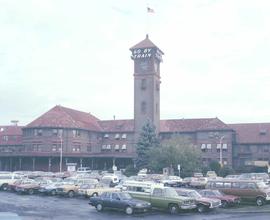 Amtrak station at Portland, Oregon, in 1985.