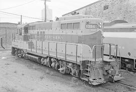 Burlington Northern diesel locomotive 1354 at Minneapolis, Minnesota in 1972.