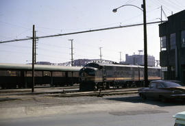 Northern Pacific Railroad Company diesel locomotive 5400A at Portland, Oregon (undated).