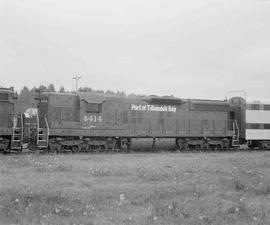 Port of Tillamook Bay Diesel Locomotive Number 4414 at Tillamook, Oregon in October, 1988.