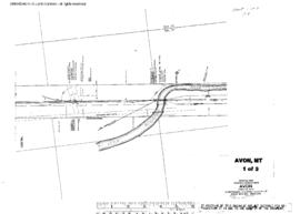 Plat Map of Northern Pacific Facilities at Avon, Montana, undated