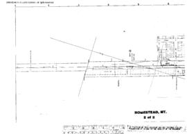 Plat Map of Great Northern Facilities at Homestead, Montana, 1914