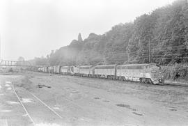 Western Pacific diesel locomotive 915 at Tacoma, Washington in 1971.