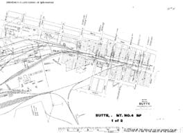 Plat Map of Northern Pacific Facilities at Butte, Montana, undated