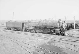 Northern Pacific steam locomotive 2676 at Dilworth, Minnesota, in 1952.