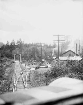 Northern Pacific Railroad - Eagle Gorge Logging Company Junction at Eagle Gorge, Washington in 1949.