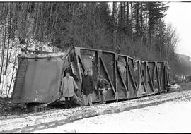 Burlington Northern accident at Index, Washington in 1975.