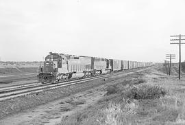 Southern Pacific Railroad diesel locomotive number 9403 at Roseville, California in 1976.