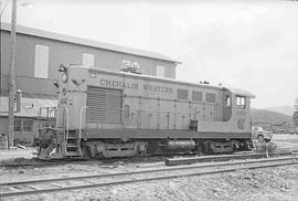 Chehalis Western Diesel Locomotive Number 492 Near Rainier, Washington in 1976.