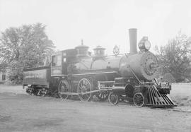 Northern Pacific steam locomotive 684 at Enumclaw, Washington, in 1953.