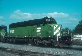 Burlington Northern 8147 at Everett, Washington in 1990.