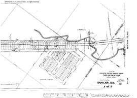 Plat Map of Milwaukee Road Facilities at Dunlap, Montana, 1914