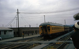 Spokane, Portland and Seattle Railway passenger cars at Portland, Oregon in 1966.