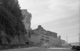 Sperry flour mill demolition at Tacoma, Washington in 1973.