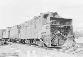 Northern Pacific Railroad Inspection Car Number B-67 at Martin, Washington in 1939.