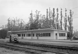 British Columbia Railway Company depot at Squamish, British Columbia on June 01, 1972.