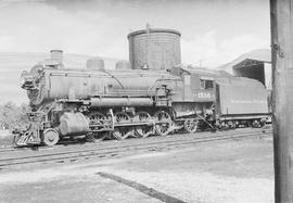 Northern Pacific steam locomotive 1536 at Missoula, Montana, in 1953.