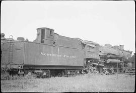 Northern Pacific steam locomotive 1836, circa 1956.