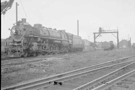 Northern Pacific steam locomotive 2626 at Auburn, Washinton, circa 1953.