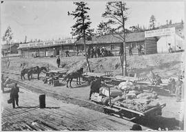 Canyon & White Horse Rapids Tramway at Canyon City, Yukon Territory, circa 1898.