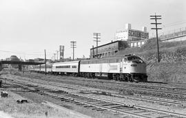 Amtrak diesel locomotive 333 at Tacoma, Washington on April 21, 1973.