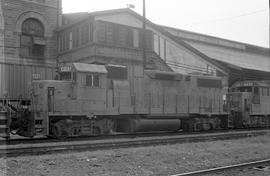 Louisville and Nashville Railroad diesel locomotive 4103 at Nashville, Louisiana in July 1978.