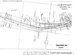 Plat Map of Northern Pacific Facilities at Chestnut, Montana, 1918