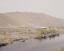 Spokane, Portland & Seattle Railway steam locomotive number 700 at Yakima Canyon, Washington ...