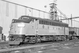 Amtrak diesel locomotive 106 at Seattle, Washington on July 16, 1973.