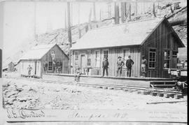 Northern Pacific station at Stampede, Washington Territory, in 1887.